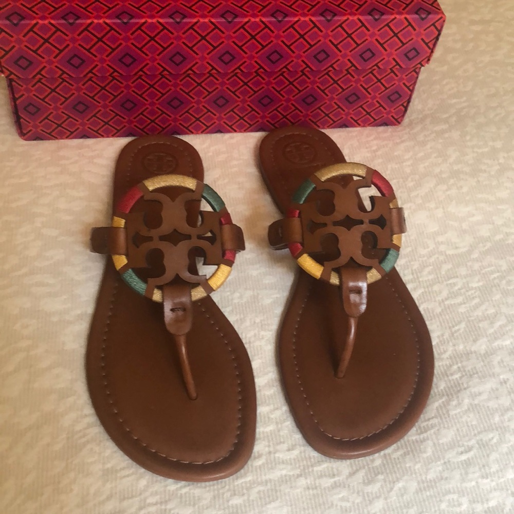 Tory Burch Miller Embroidered Sandal 10